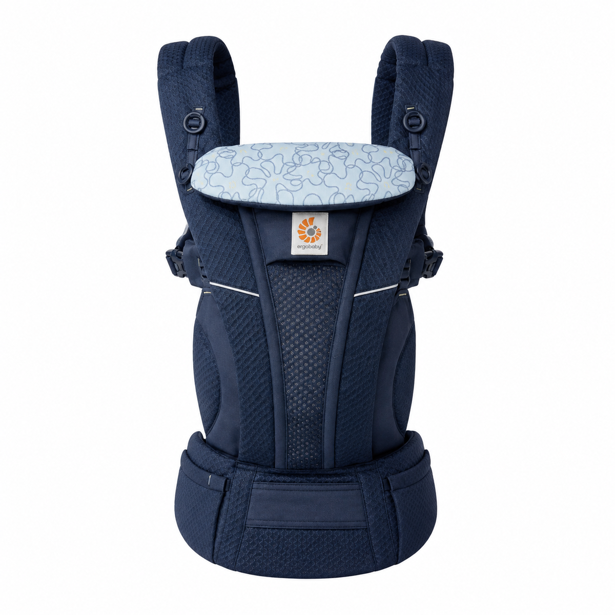 Go Baby ergonomic carrier, fabric texture close-up