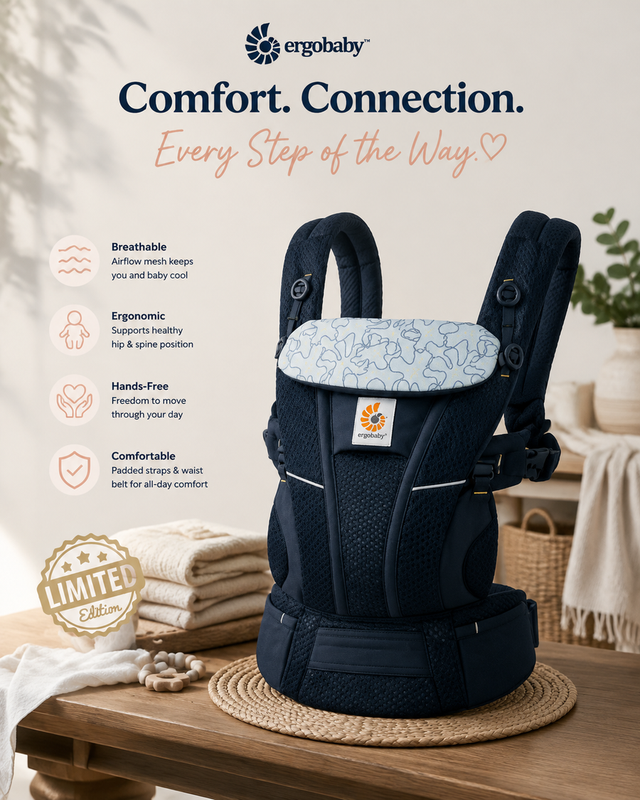 Go Baby ergonomic carrier, breathable mesh panel detail