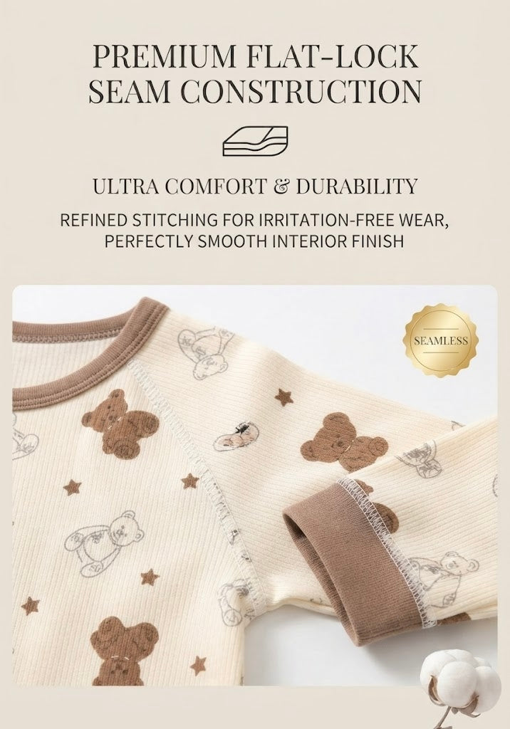 Baby Bear Cotton 2-Piece Set – Soft Long-Sleeve Outfit with Easy-Change Design