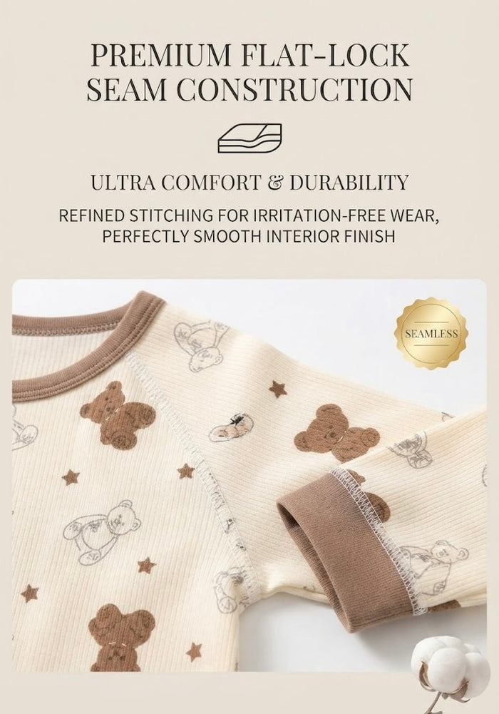Baby Bear Cotton 2-Piece Set – Soft Long-Sleeve Outfit with Easy-Change Design