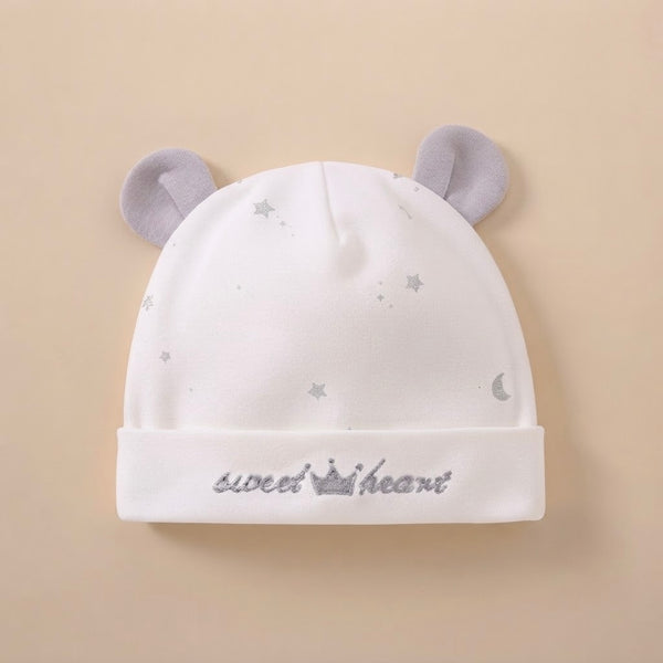 Sweetheart Bear Ears Newborn Beanie