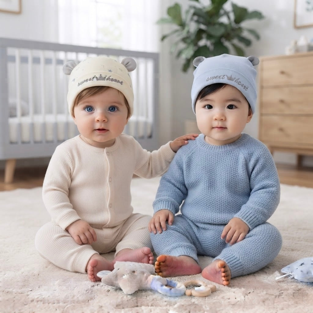 Sweetheart Bear Ears Newborn Beanie