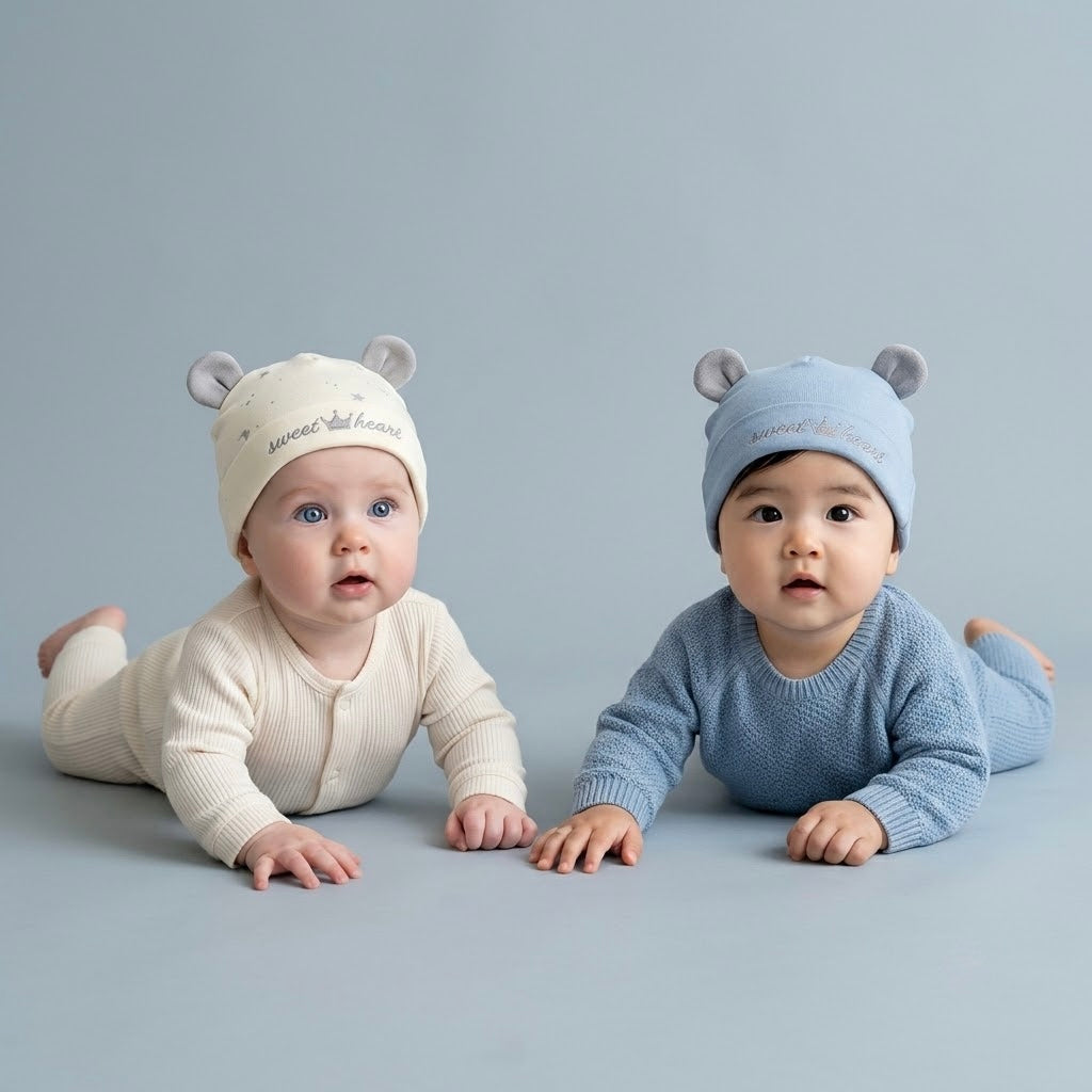 Sweetheart Bear Ears Newborn Beanie